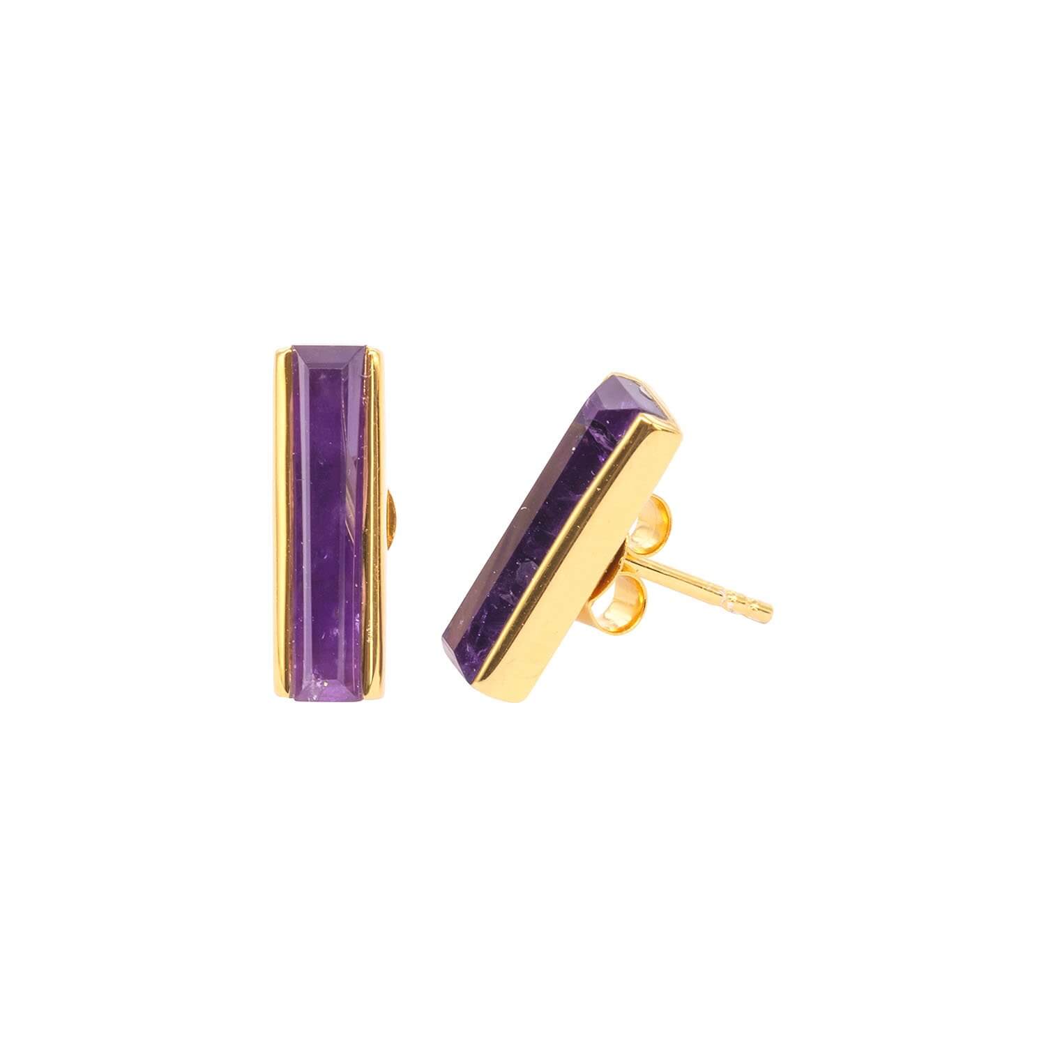 Urban Mini Studs Earrings Amethyst